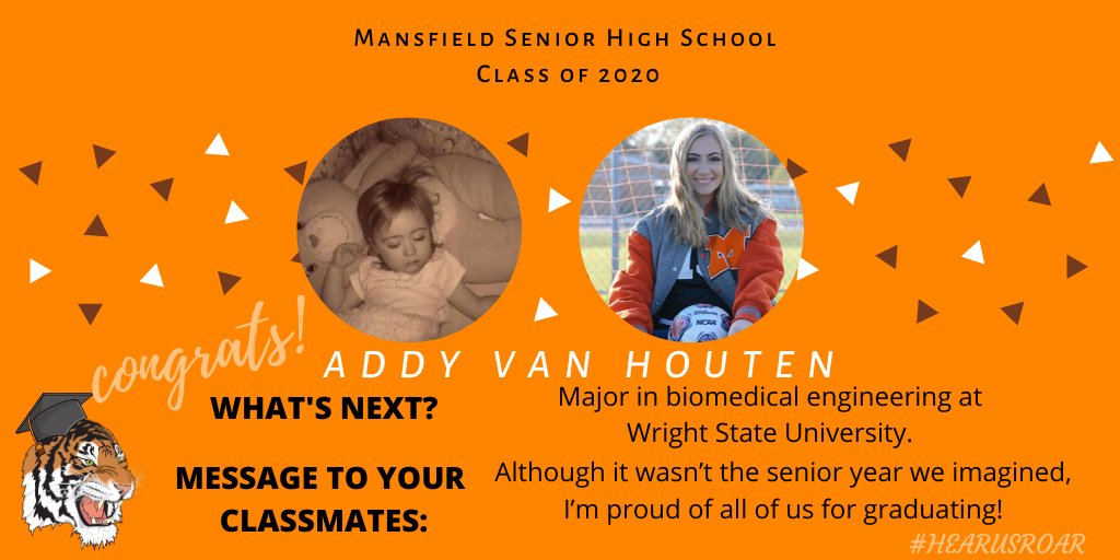 MCSTygers's tweet photo. Our seniors make us roar with #TygerPride! Today, join us by celebrating these students from the ๐๐๐๐๐
๐๐๐๐ ๐๐๐๐๐๐ ๐๐๐๐ ๐๐๐๐๐๐ ๐๐๐๐๐ ๐๐
๐๐๐๐:
๐ฏ Addy Van Houten
๐ฏ KaโMari Johnson
๐ฏ Jawaun Irving II
Congrats! We wish you the best! #HearUsRoar https://t.co/gu09FBOR5z