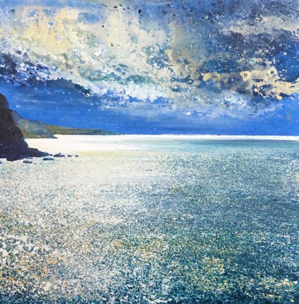 johnconnollyart's tweet photo. 'Sea Sparkle' Image size 31 x 31cms Mixed media on Museum Board. Mounted,ready to Frame. £200 inc p&amp;p  as part of the artists support pledge. I will buy another artists work for £200 when I sell 5 of mine. DM me or buy direct off my website. https://t.co/lupI48QkiR https://t.co/lH8BkOu274