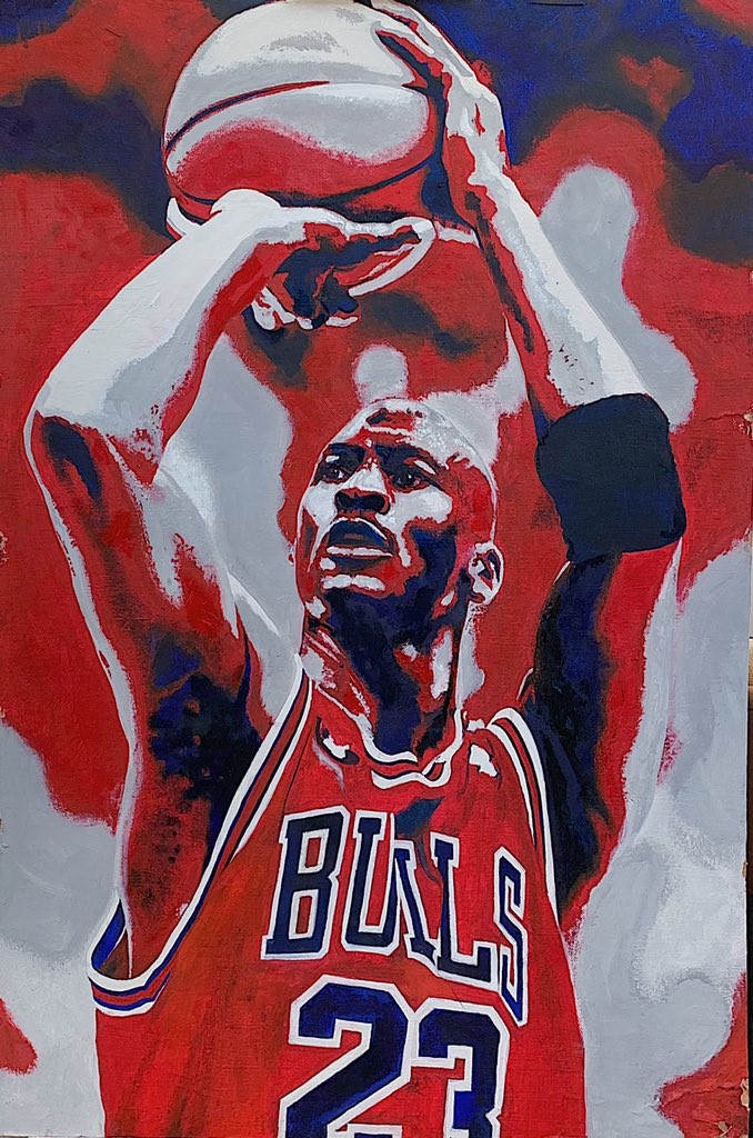 GabeePaints's tweet photo. “Took It Personal” -  In honour of the 🐐 #MichaelJordan and #TheLastDance https://t.co/TSUIHcfF9g