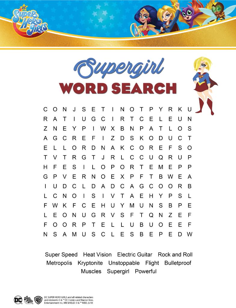 Dc Super Hero Girls A Twitter It S Time For Another Dcsuperherogirls Super Project How Fast Can You Solve This Totally Rockin Supergirl Crossword T Co Ikl13kvgdf