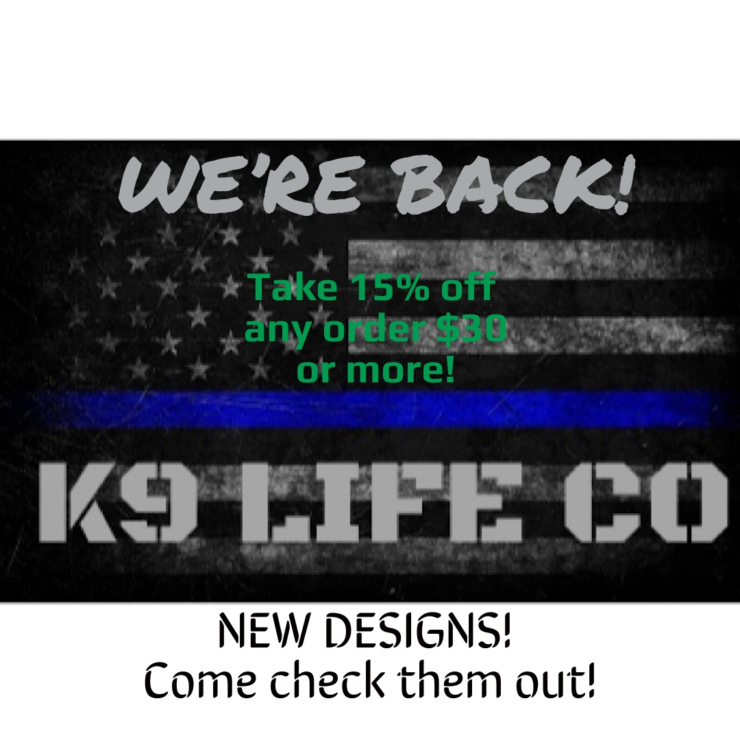 K9LifeCo1's tweet photo. K9LifeCo- We’re finally back! We hope y’all are doing well, and getting back on your feet! We’ve added some new items to the store, including baby bodysuits and muscle shirts. Come check them out!

#k9handler #k9lifeco #k9officer #k9cops #k9 #k9wife #k9life #k9leadstheway https://t.co/4llXihxM9B