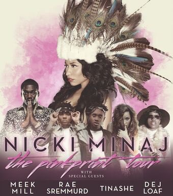 March 2015: Nicki Minaj embarks on her 3rd world tour, The Pinkprint Tour which grossed over 22 million from 38 shows selling out arenas all over the globe.