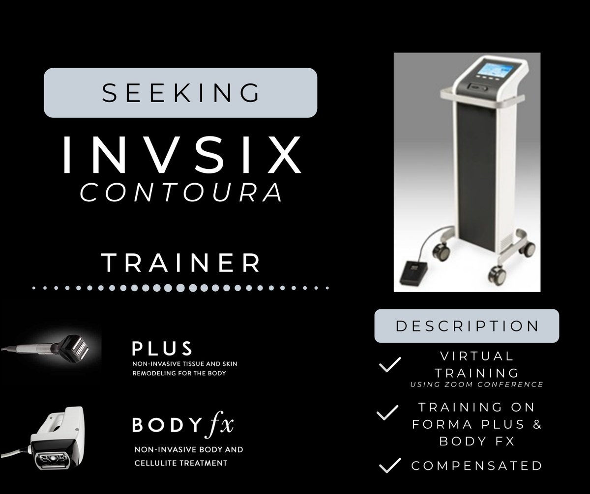 SynergyMedSale's tweet photo. Consider yourself an INVASIX/INMODE Skin Tightening Expert? 
WE WANT YOU!
Immediately interviewing for an independent trainer who can train on the INVASIX Contoura platform using the Body Fx and Forma Plus handpiece.
TAG a qualifying Aesthetician or Laser Tech! https://t.co/pmvOPNrMbC
