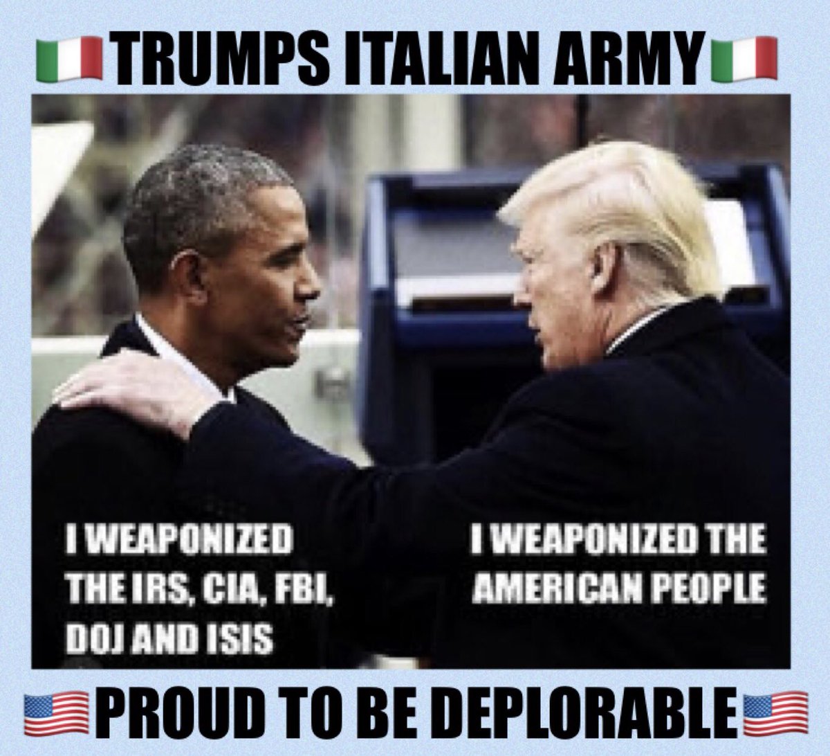 TRUMPS ITALIAN ARMY🇮🇹10
@Italia191
@joncrite74
@gorecki_marie
@livright7
@DinaGirdaukas
@CarloCav1
@mabomm1
@lagona_mark
@AndeeMedal
@basili_debra
@VANurse1212
@tweets4poppy
@cjtruth
@BlueStateSOS
@Arkiegirl01
@Dvscott81Scott
@cjdtwit
@rdrhwke
@JVER1
@Rbigzs
@LadyNY4Ever
@RL9631