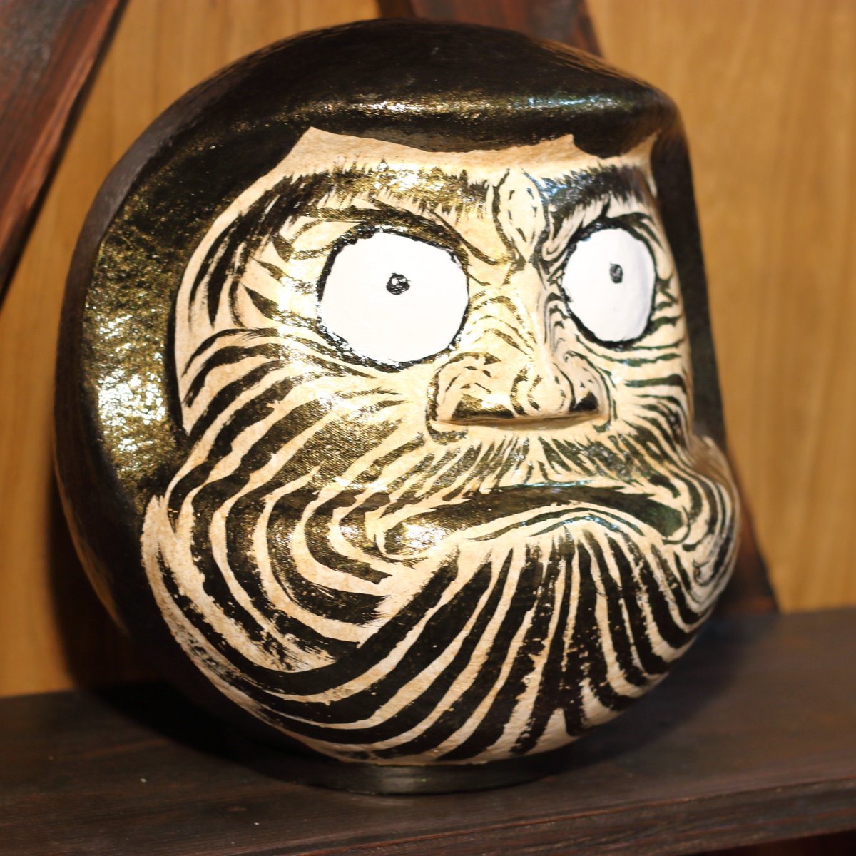 Sangou Na Twitteru Sangouartdaruma 達磨紹介 主催の菊田参号 Sangoukikuta 作 髭達磨 アート達磨 なので ストレートに達磨を描きました いつかこんなごっつい顔の強くて大きな男になれますように Artist Message T Co Ciup6ia7bc Sangou