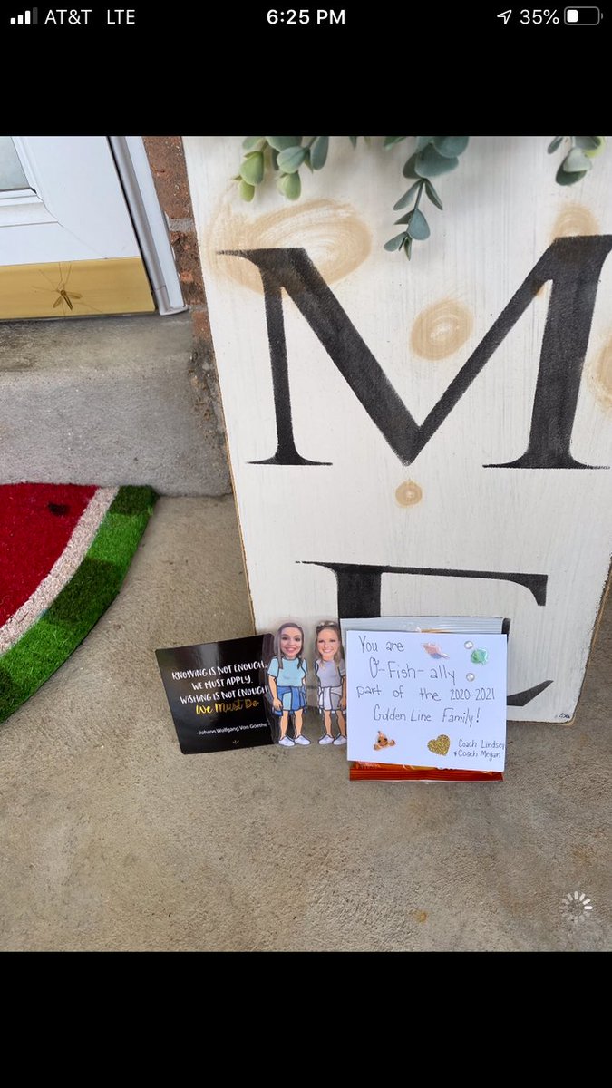 WHSGoldenLine's tweet image. To kick off the start of our virtual season, Coach Lindsey and Coach Megan delivered some surprises today! So much love for this team already! #oneteamonelove