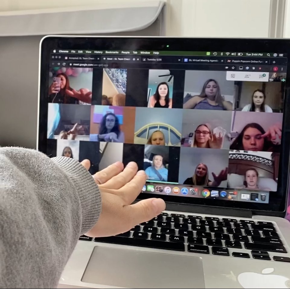 WHSGoldenLine's tweet image. To kick off the start of our virtual season, Coach Lindsey and Coach Megan delivered some surprises today! So much love for this team already! #oneteamonelove