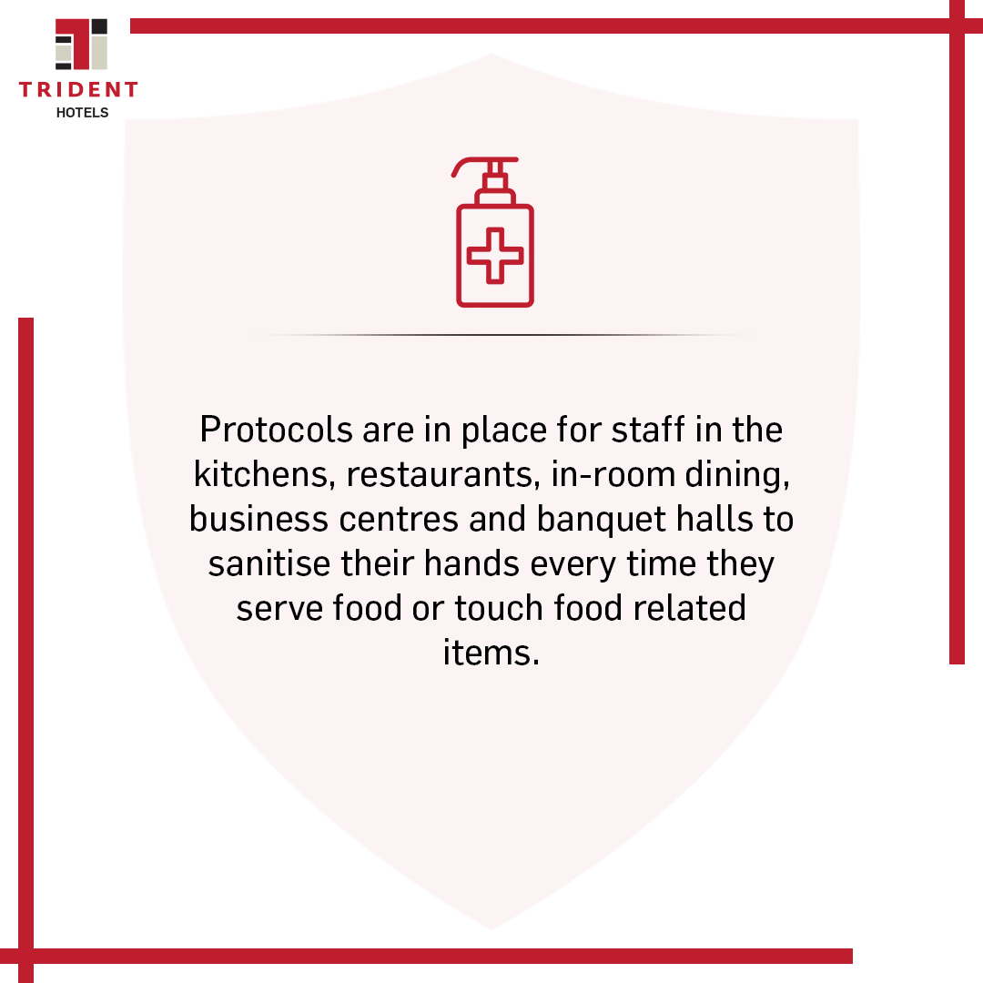 TridentHotels's tweet photo. To ensure your visit to our hotels is safe and comfortable, we are adhering to strict health and hygiene guidelines. 
To know about them in detail, please click here - https://t.co/EVaY2HzpI7 https://t.co/F3zhtKt6VS