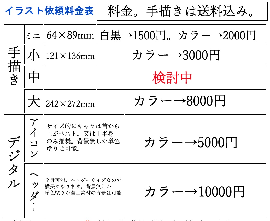 天馬うさぎ Tcg用 Twitter પર イラスト依頼料金表f W 作り直しました 料金表外のご依頼やご相談ありましたらお気軽にご提案ください 検討させて頂きます 現在ご依頼受け付け中です ご連絡お待ちしています 何卒よろしくお願いいたします 天馬うさぎ Tcg用 Twitter પર イラスト依頼料金表f W 作り直しました 料金表外のご依頼やご相談ありましたらお気軽にご提案ください 検討させて頂きます 現在ご依頼受け付け中です ご連絡お待ちしています 何卒よろしくお願いいたします