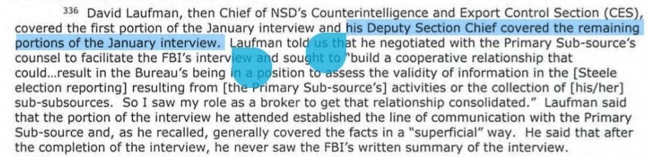 THREAD:1/  @LindseyGrahamSC's  #FISA Oversight witness list includes Sean Newell, CES's Deputy Section Chief for Cyber, who probably covered the second portion of the January Primary Sub-source interview. Hypothesis: Newell's interview portion focused on criminal cyber activity.  https://twitter.com/senjudiciary/status/1262514330639241217