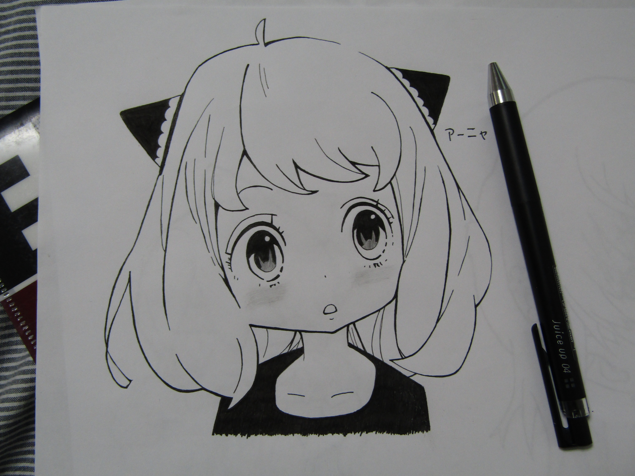 メテ男 受験勉強 ボールペンでスパイファミリーのアーニャ描きました Yudoohu10 さんにjuice Upっていう ボールペンを紹介してもらって すごい描きやすかったです イラスト王国 ボールペン画 アーニャ 初夏の創作クラスタフォロー祭り 誰か優しい