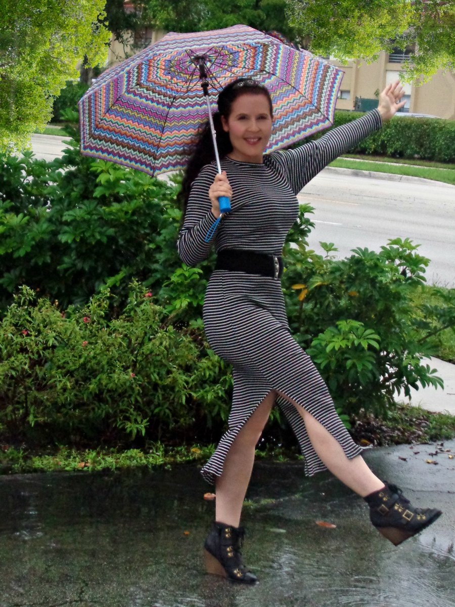 @roamingpiscean @RoverDov123 @JoJoDiamonds @Katic_Katic @NoorioZehra @loveGoldenHeart @Chef_Charmaine @ChristiWalling @LisaTruthJohns @DaiseMantovani @EMarla @mdZvqPln I'm Singing & Dancing In The Rain & Having So Much Fun! 🎶☔️🌧 My Friends I'm So EXCITED, I Just Can't Hide It..This Week I'll Be Sharing Some Really AMAZING News About My Music!🎶STAY TUNED! 😊 My Colorful Umbrella, Striped Dress & Cute Boots Are Fabulous Thrift Store Finds! 😊