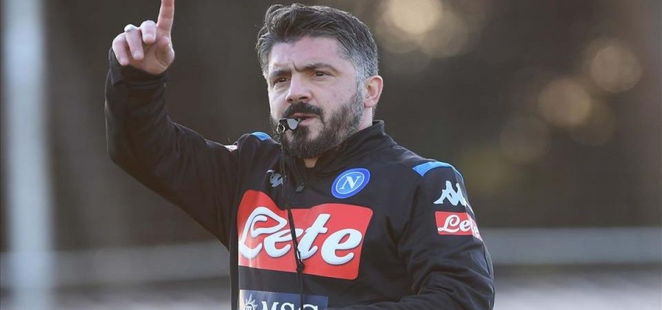 Napolisport's tweet photo. Gattuso pronto a riprendere il cammino: quali prospettive future per il suo Napoli?: Il Napoli di Gennaro Gattuso continua ad allenarsi a scaglioni in vista della ripresa del campionato, dopo lo stop per l’emergenza Coronavirus. Ieri la FIGC nel… https://t.co/pQ0EKYAYF6 https://t.co/wH9bPDKhbe