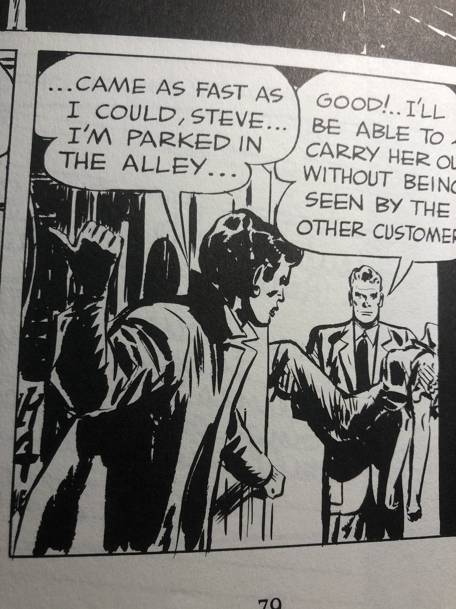 Love how Caniff just slaps the ink down in the shadows and folds. Like an abstract painter 