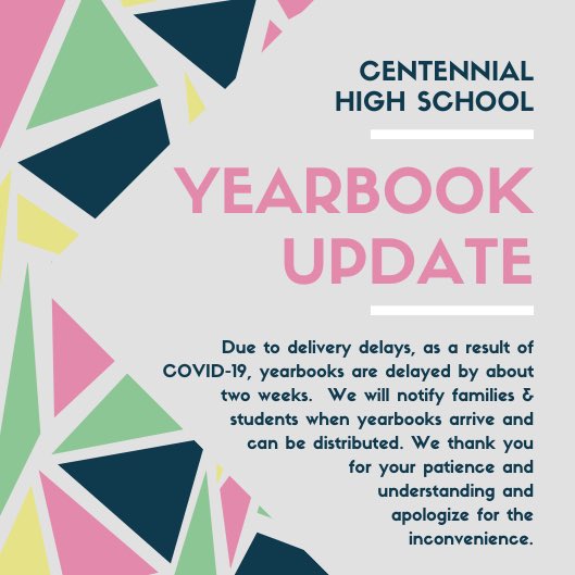 FYI regarding yearbooks!!!