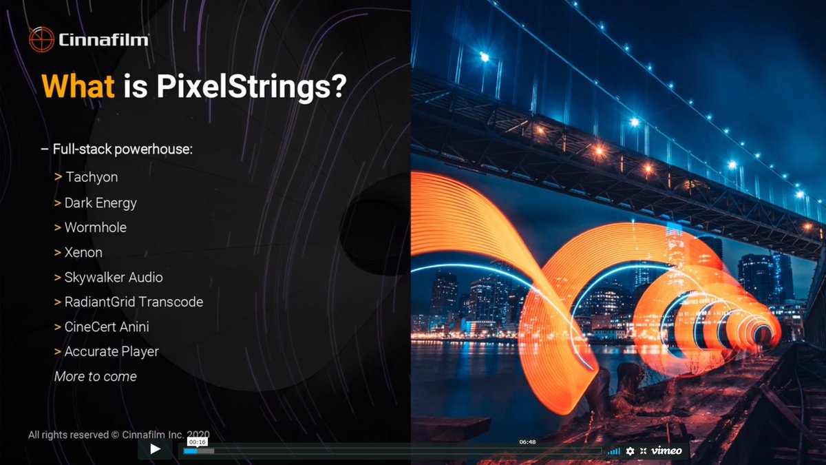 postPerspective's tweet photo. It's #NABShow Season-so check out our Virtual Demo *Video* section & see the latest from @cinnafilm!
Lance Maurer walks you through #PixelStrings – their media conversion platform, for use in the cloud or on-prem.
Watch Here 👉https://t.co/Hyz01BIZ4e
#postproduction #NABExpress https://t.co/hY5KzrF30A