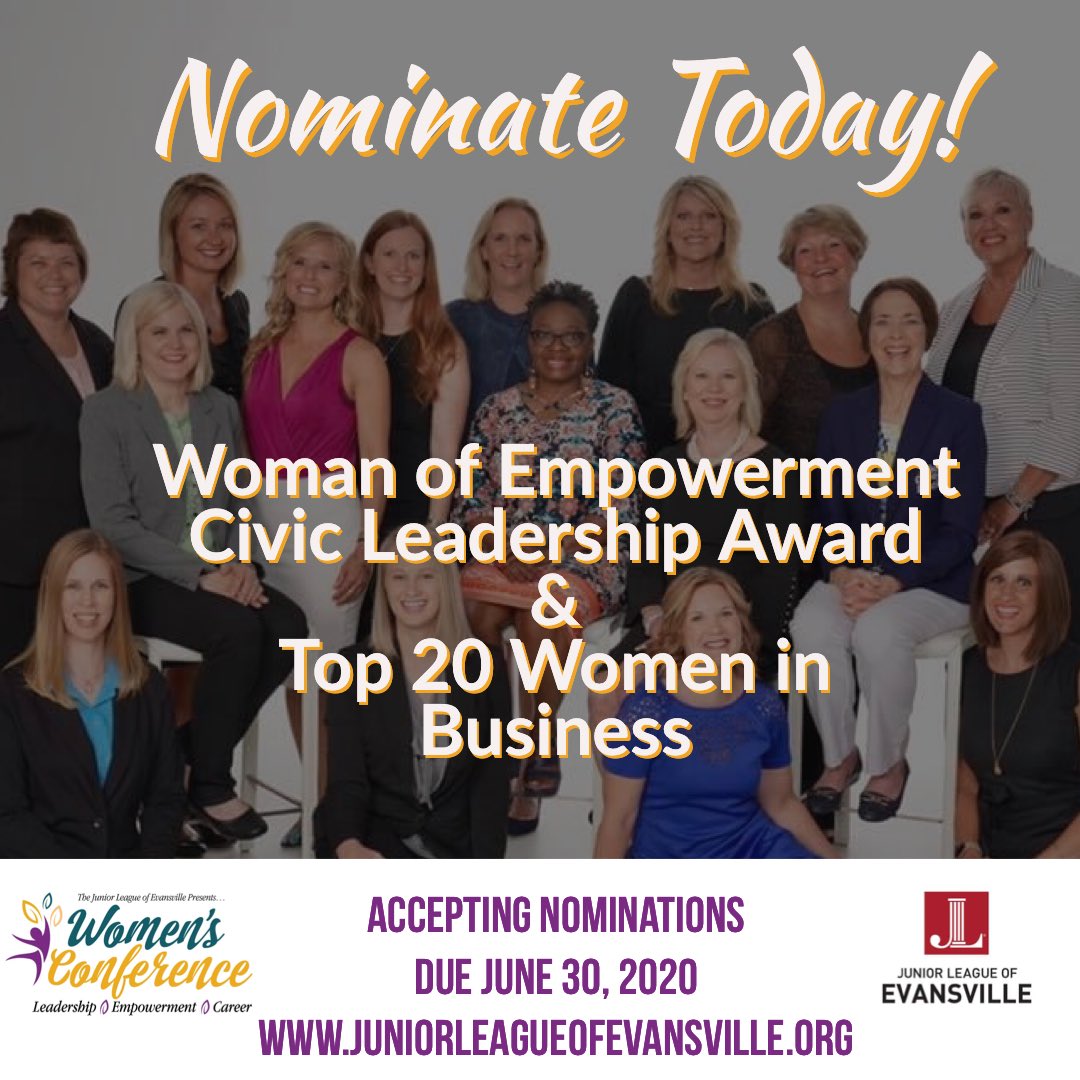 Nominate Today! juniorleagueofevansville.org