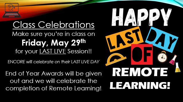 See you Friday in your LIVE SESSIONS!!! <a href="/HuntersCreekMS/">Hunters Creek Middle</a> #RemoteHC