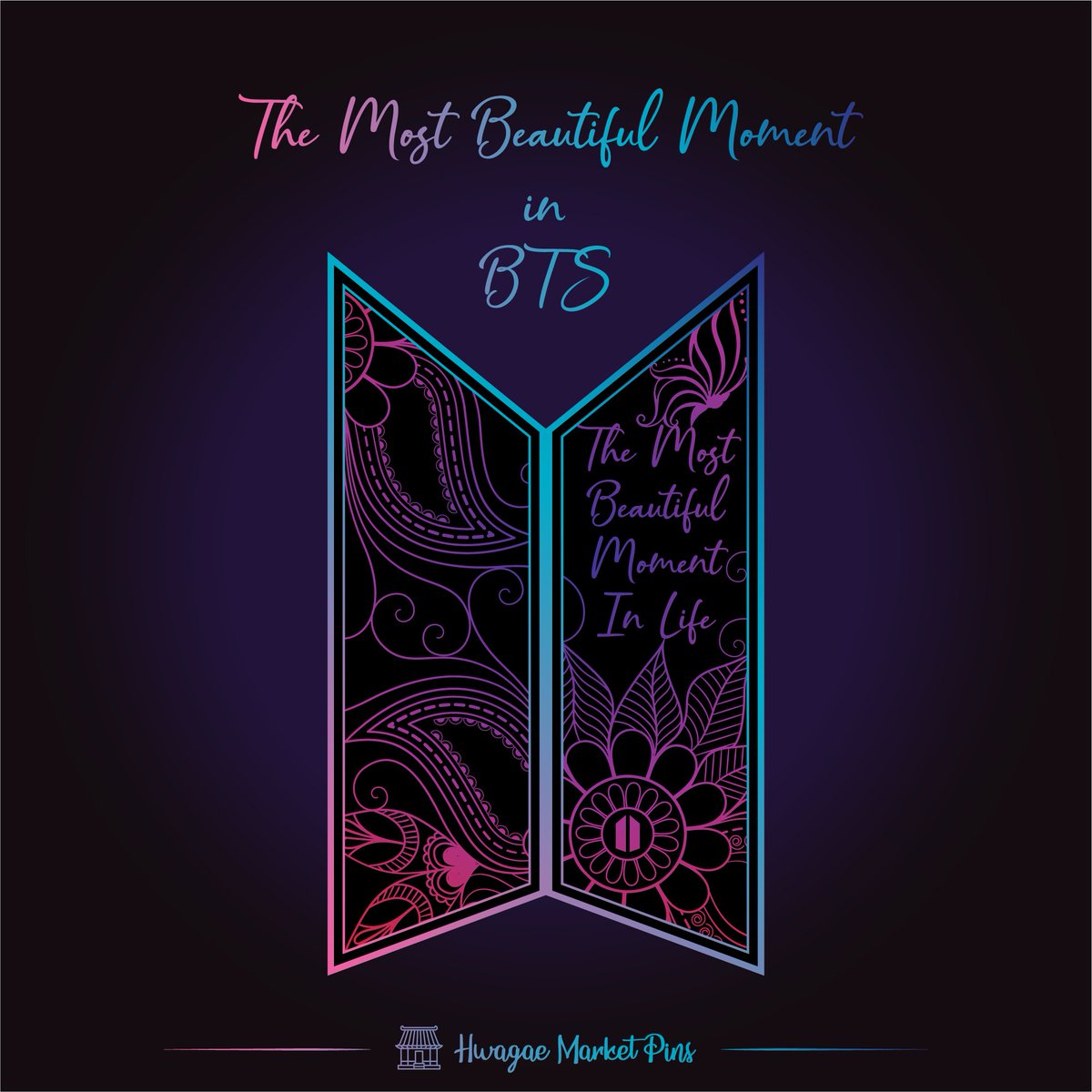 hwagaemarketpin's tweet photo. ✨DESIGN DROP✨
A HYYH inspired design, this pin features some boho influences to capture the beauty within The Most Beautiful Moment in BTS, done in rainbow plating.
#bts #hyyh #themostbeautifulmoment #hmpupdates #stayconnected #btspins #enamelpins #bangtansonyeondan #btsarmy https://t.co/dCNjGUa5xc