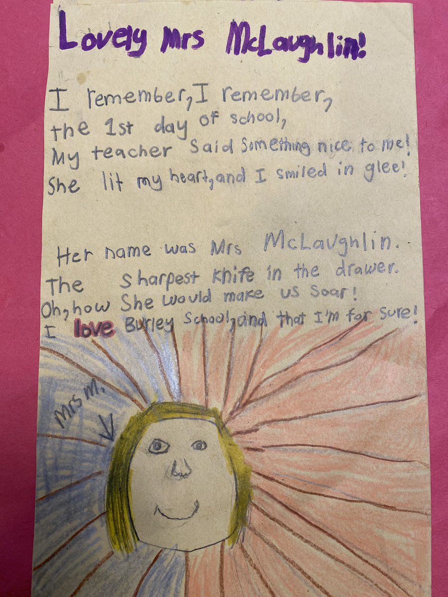 109burleyAM's tweet photo. This is why we do what we do, even during these tough times.  A former student just sent this poem to me and now I’m 😭❤️ @BurleySchool https://t.co/7Vl58LYf0h