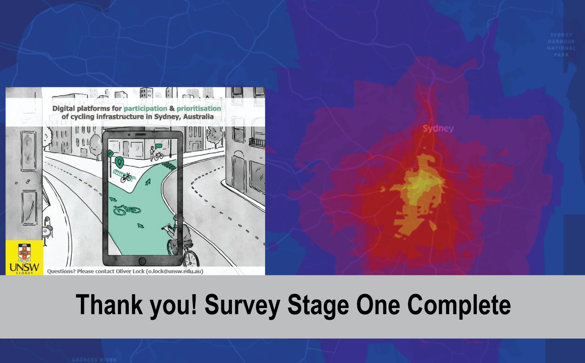 Thank you to everyone who shared and participated in my survey. The response was overwhelming, reaching over 250 detailed responses within the first few days. Looking forward to sharing with those who registered interest in participating in Stage Two #cycling #sydney