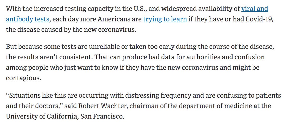 2/ New  @WSJ piece on confusing Covid test results  https://on.wsj.com/3c4ri1a . Hard to cover this complex issue in 1000 words, so here's a tweetorial. We'll start with a few core principles, then try to walk through three confusing scenarios. Yes, there's some math, but still fun.