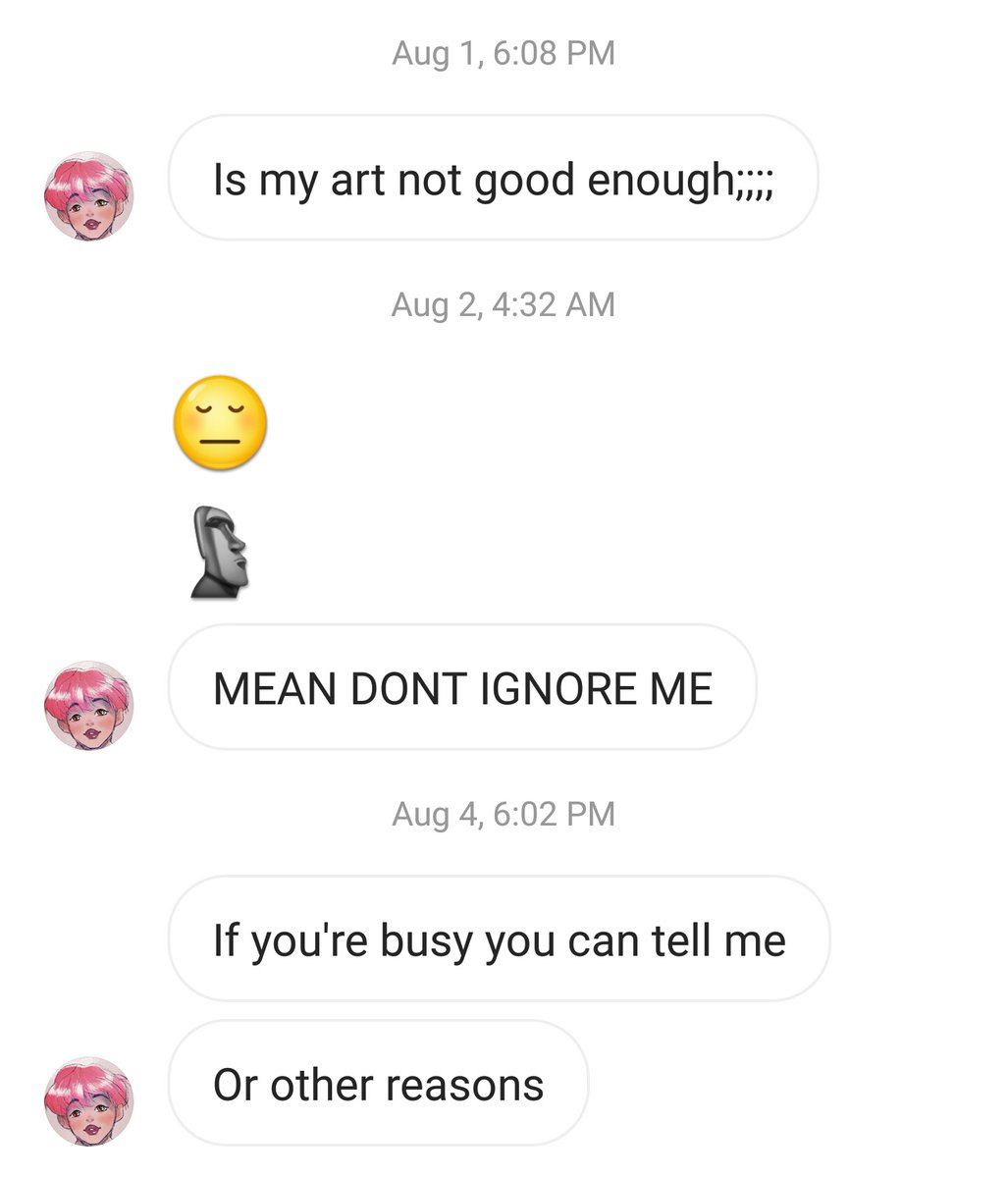 this happened just after. i had my notifs off bc i was dealing with college applications, but i felt bad that i didnt tell her i was busy beforehand