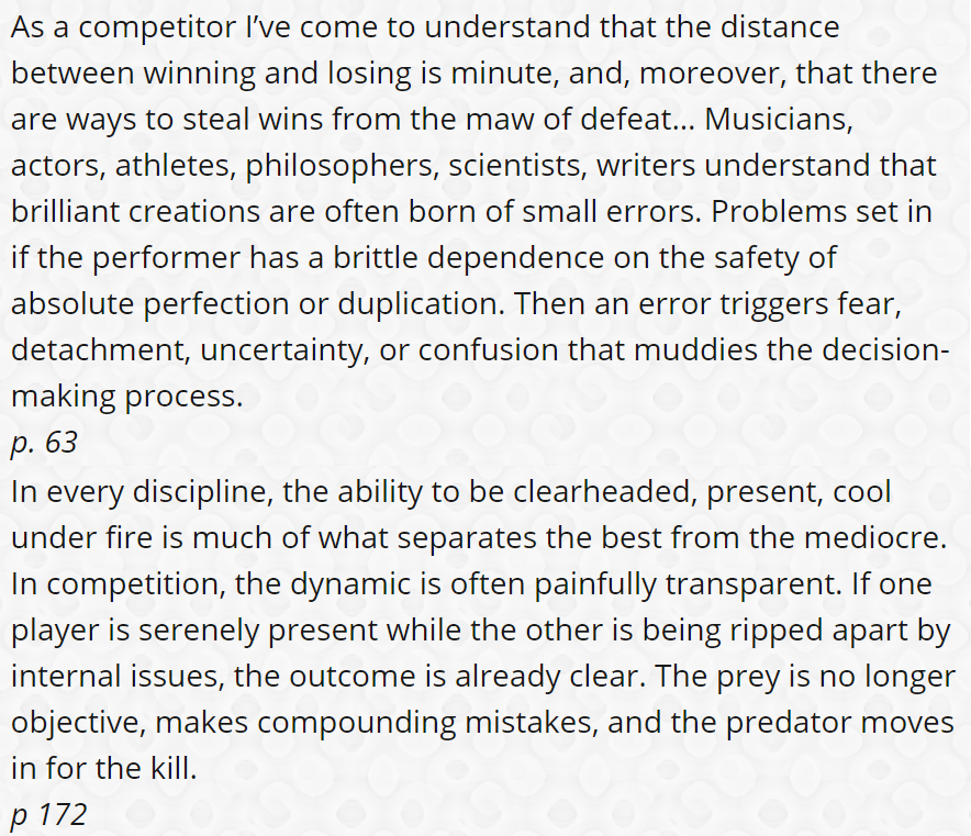 Torontosj's tweet photo. @SwiftahNA https://t.co/7f8WNdvNxX They are excerpts from The Art of Learning by Josh Waitzkin from chapters 5 and 6. gl Shayan. Couch believes in youuuu. https://t.co/w3HqaaXAV2