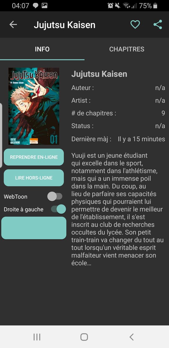 2- Jujutsu Kaisen C'est la révélation de 2020 ca va bientôt devenir un incontournable avec son anime en octobre, si vous aimez bien les histoire avec des démons vous allez adorer et même si vous aimez pas vous allez adorer . Y a 107 chapitre traduit en fr