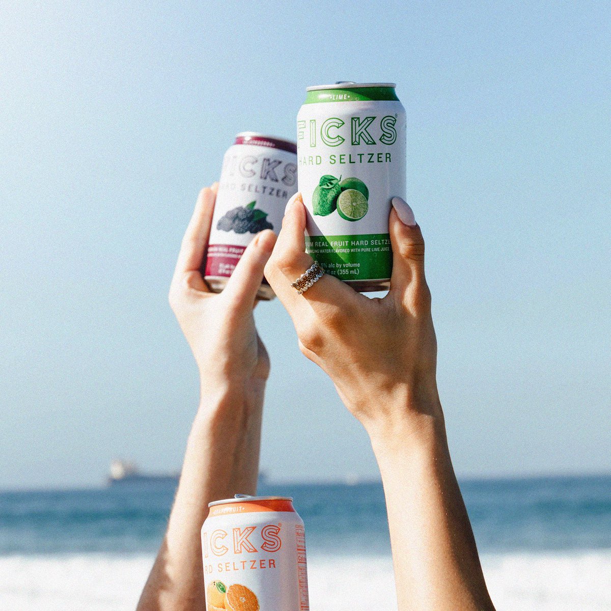 Ficksdrink's tweet photo. Raising a can to clear skies and transparent ingredients. #hardseltzer #ficks https://t.co/su2rhbsbEw
