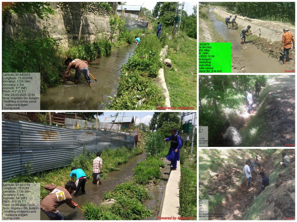 Maintenance and repair operations on irrigation canals