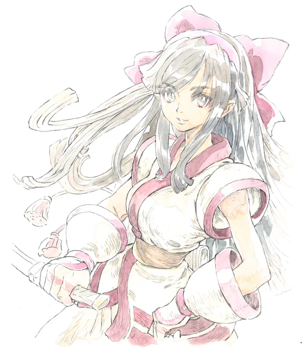 ナコルルさんを描きました
サムコレのアートブック用にSNKさんから依頼されたものです
カプコンさんもなにかこんな感じのを依頼して下さい?
サムコレとは「サムライスピリッツネオジオコレクション」の事です
ハッシュタグをつけるつけないで少し揉めそうになった 