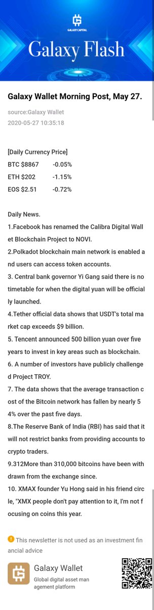 Galaxy_Wallet's tweet photo. Galaxy Wallet Morning Post, May 27.
👏🧐🙌
#BTC https://t.co/BmuHk1wqZ3