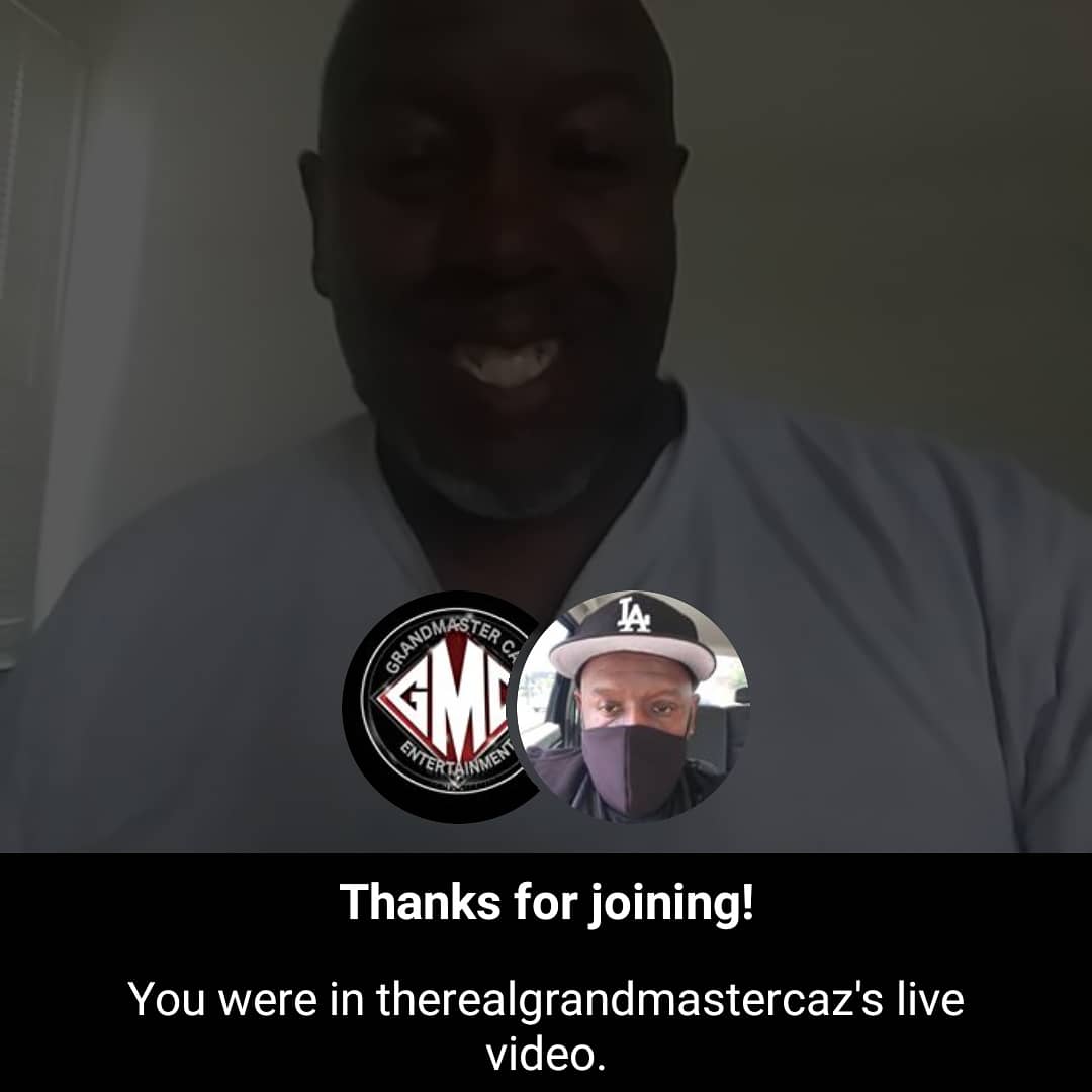 Me #MrMBBlack at it again on #InstagramLive #IGLIVE with me in #LA with the #legendary #MC #GrandMasterCaz of the #ColdCrushBrothers from #TheBronx talking about #HipHop being as older as me (44 years old)