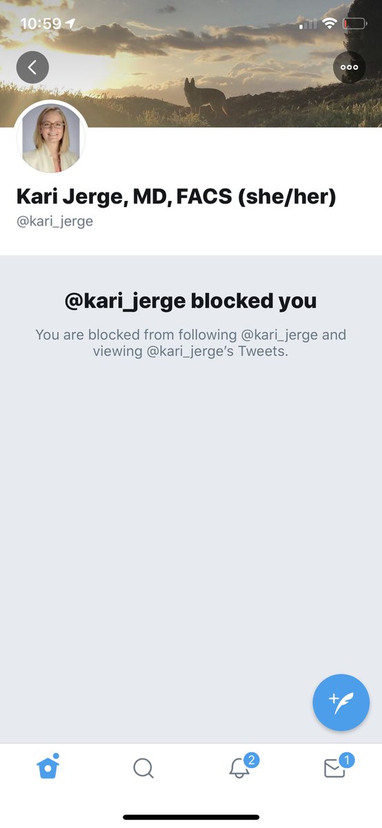 2. I was hoping to avoid publicly calling  @kari_jerge out like this. That’s why I DM’d her to privately explain the impact of her words from the perspective of a neutral medical trainee.I was hoping we could reach some common ground. Sadly, she chose to simply block me as well.