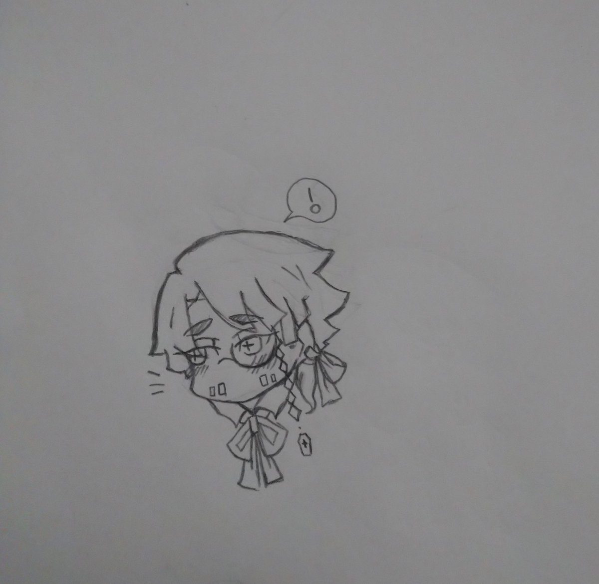 白黒狐 壱朱 第五人格イラスト アナログ絵 辞書絵 絵師さんと繋がりたい アナログで描いたイソップくんを電子辞書のノートに描いてみた