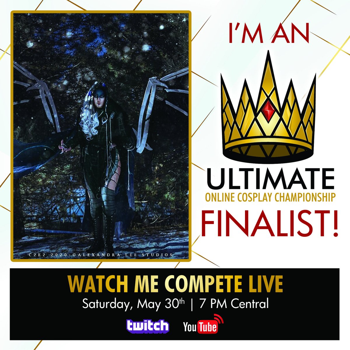 T_3_Creations's tweet photo. Eeeeeeeeee! #ultimateonlinecosplaychampionship https://t.co/6LMno27rRX