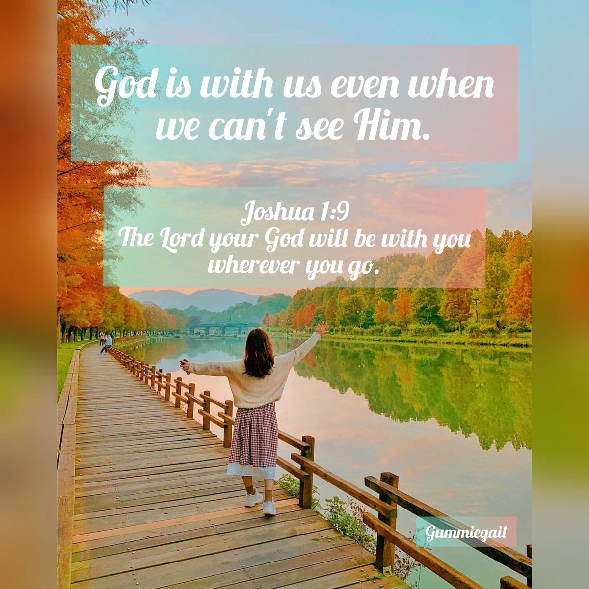 LifeVandQ's tweet photo. Reminder No.21:
God is with us even when we can't see Him.

Joshua 1:9

#TrustJesus 
#LifeVersesandQuotes 
#lifequotes 
#lifeverses https://t.co/YIgCYrkGYu