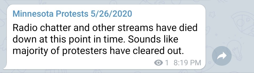 Local telegram group claiming that things have begun to clear out, which is certainly a hopeful sign. Police chatter seems to be reducing too.