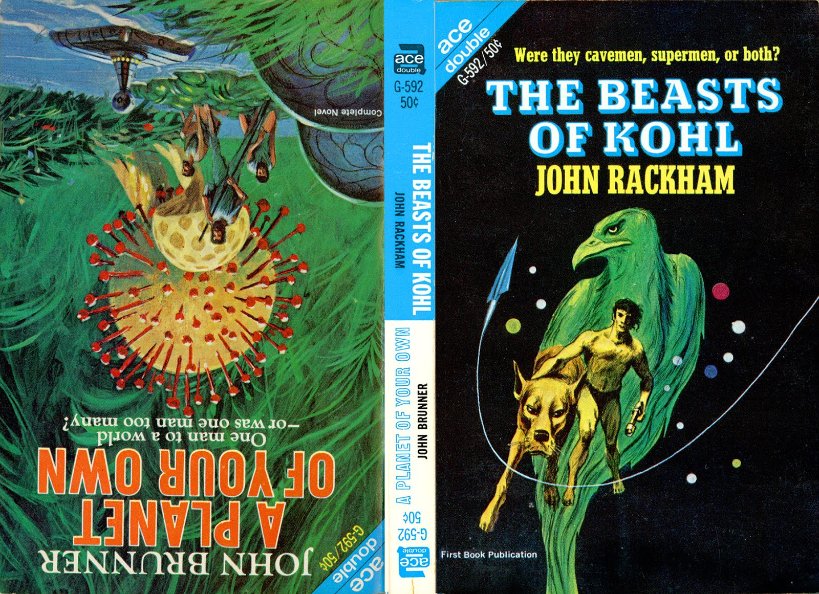 SimiEditions's tweet photo. #AceDouble books, maybe the first popular books done in tête-bêche format. Ya perdieron su popularidad un poco pero me gusta su formato reversible en libros bilingües. 

#sciencefiction https://t.co/xbPHK0h7ic