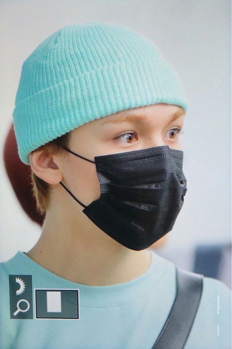 his really cute baby blue outfit w his minty beanie:((