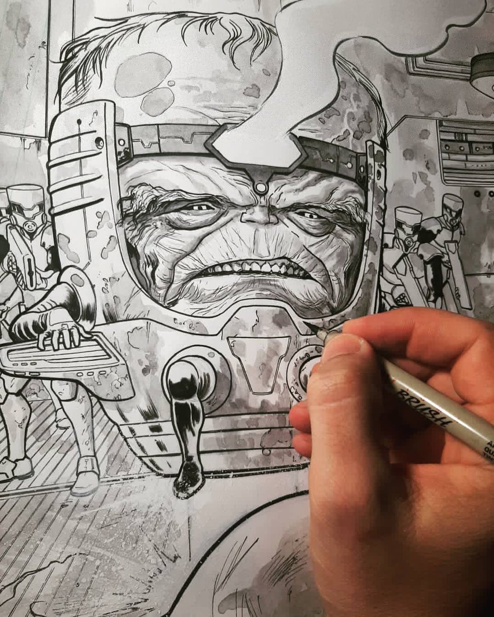 GermnPeralta10's tweet photo. MAESTRO: Creative Process

SCRIPT: #peterdavid
Colors: @aburtov 
Editors: @Wil_Moss
@MightyBrunstad 
MARVEL
#maestro #hulk #modok #aim #creativeprocess #sketch #ipadpro #pencil #inks #traditionalart #wacomcintiq #finaldetails #stepbystepohbaby #marvel #marvelcomics https://t.co/ukzCB5z9yw
