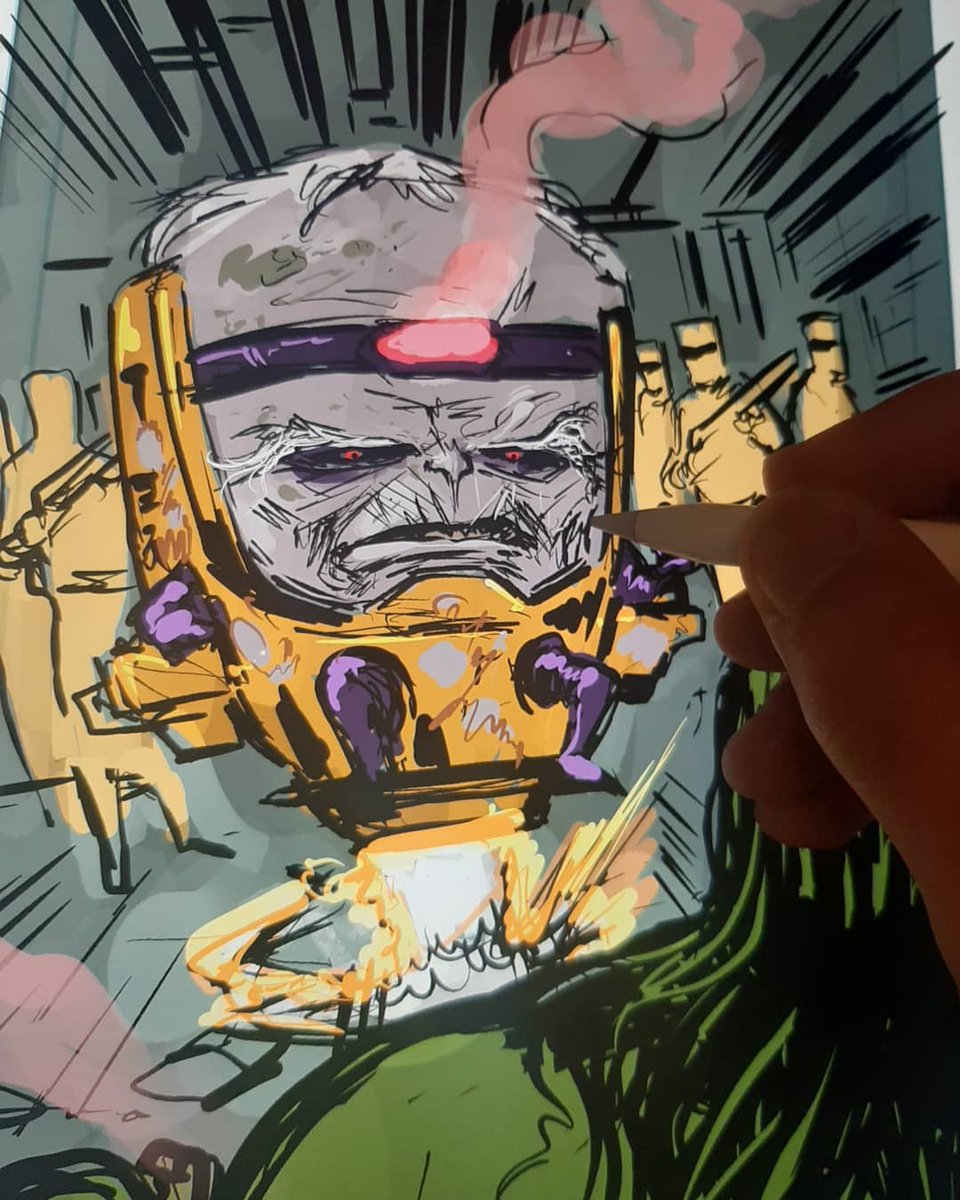 GermnPeralta10's tweet photo. MAESTRO: Creative Process

SCRIPT: #peterdavid
Colors: @aburtov 
Editors: @Wil_Moss
@MightyBrunstad 
MARVEL
#maestro #hulk #modok #aim #creativeprocess #sketch #ipadpro #pencil #inks #traditionalart #wacomcintiq #finaldetails #stepbystepohbaby #marvel #marvelcomics https://t.co/ukzCB5z9yw
