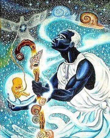 The 16 Mejis are technically the sons of the Great Mother, therefore also making them also the direct offspring of Olodumare (the creator). Ifa personifies everything, this religion is heavily into animismIf we personify the mejis, the stories and the lesson will come to life