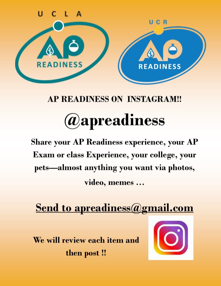 UCLAAPReadiness's tweet photo. AP Readiness on Instagram!! https://t.co/EllWFLLLux