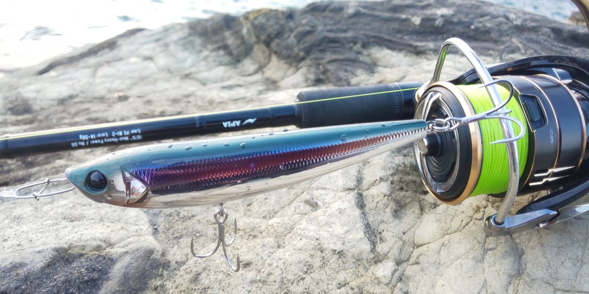 永島 規史 早巻きすると スキッピングみたく使える カップが深いポッパー だと潜っちゃうからね スプラッシュ出しながら水面をジャーと引いて バシュっ みたいな ダイペンとは違う使い方 ライトタックルだと尚丁度良いし 濱さん スミマセン 青物で