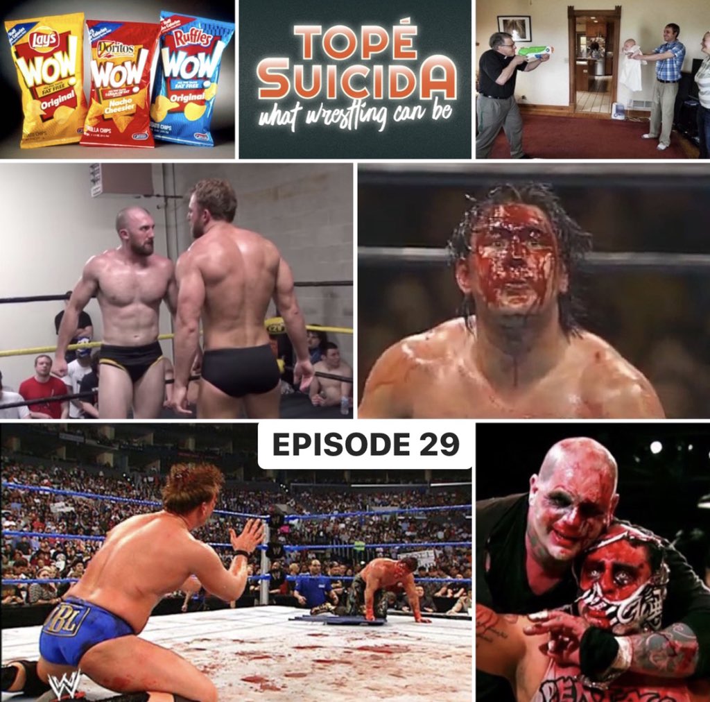 topesuicidapod's tweet photo. Oh here we are again at #TopeTuesday! Today’s episode is episode 3 of the #ShithouseShittacular! We’ve got four great matches to watch, three of which are very bloody. Enjoy! #linkinbio #professionalwrestling #prowrestling #mutascale #luchaunderground #wwe #wwf #aew https://t.co/54MSDYtQd9