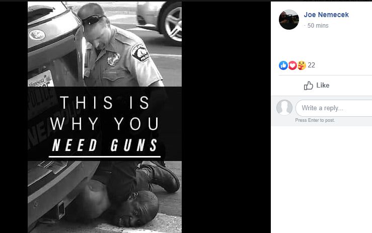 Things move very fast in these online communities, and there has been an immediate effort to start creating and spreading memes that express solidarity with the Minneapolis protesters and urge them to arm up and prepare for a violent confrontation.