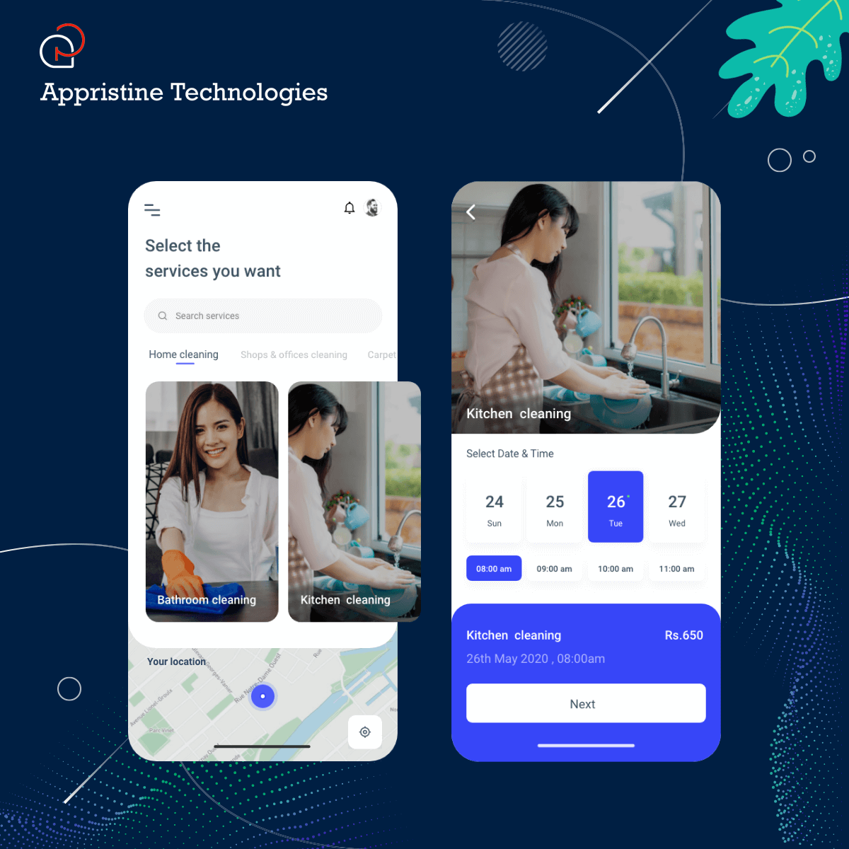 Appristine's tweet photo. 👉We Provide a Robust Home Service📱 App Development Solution.

Get Free Consultation Today contact sidram@appristine.com or Whatsapp At 📞 9860274142.

#homeserviceapp #homeserviceappdevelopment #app #homecleaning #mobileapps #urbanclap #android #ios
#applikeurbanclap https://t.co/XPFfqdak4B