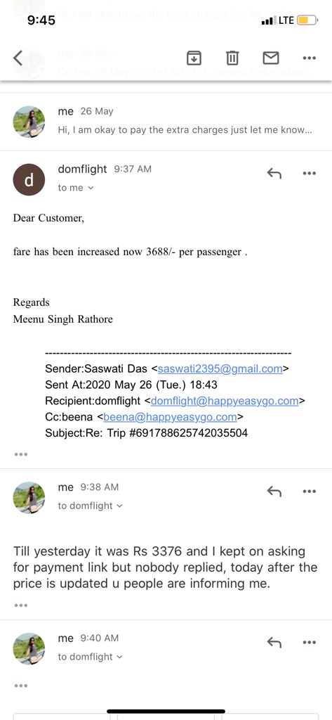 saswati_lucy's tweet photo. It was a huge mistake to choose @happyeasygo for my flight booking!! Its been a week and still I didnt get any resolution from them. #worst_experience @happyeasygo #not_helpful #flight_ticket_booking 
Neither the Email team nor the customer support team are useful. https://t.co/031nDmLg67